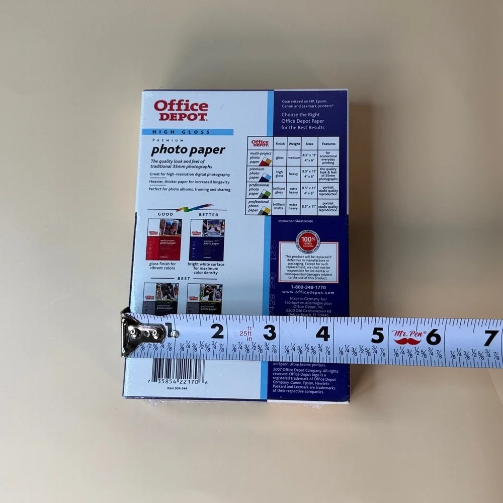 NWT Office Depot Premium High Gloss Photo Paper - White Unopened